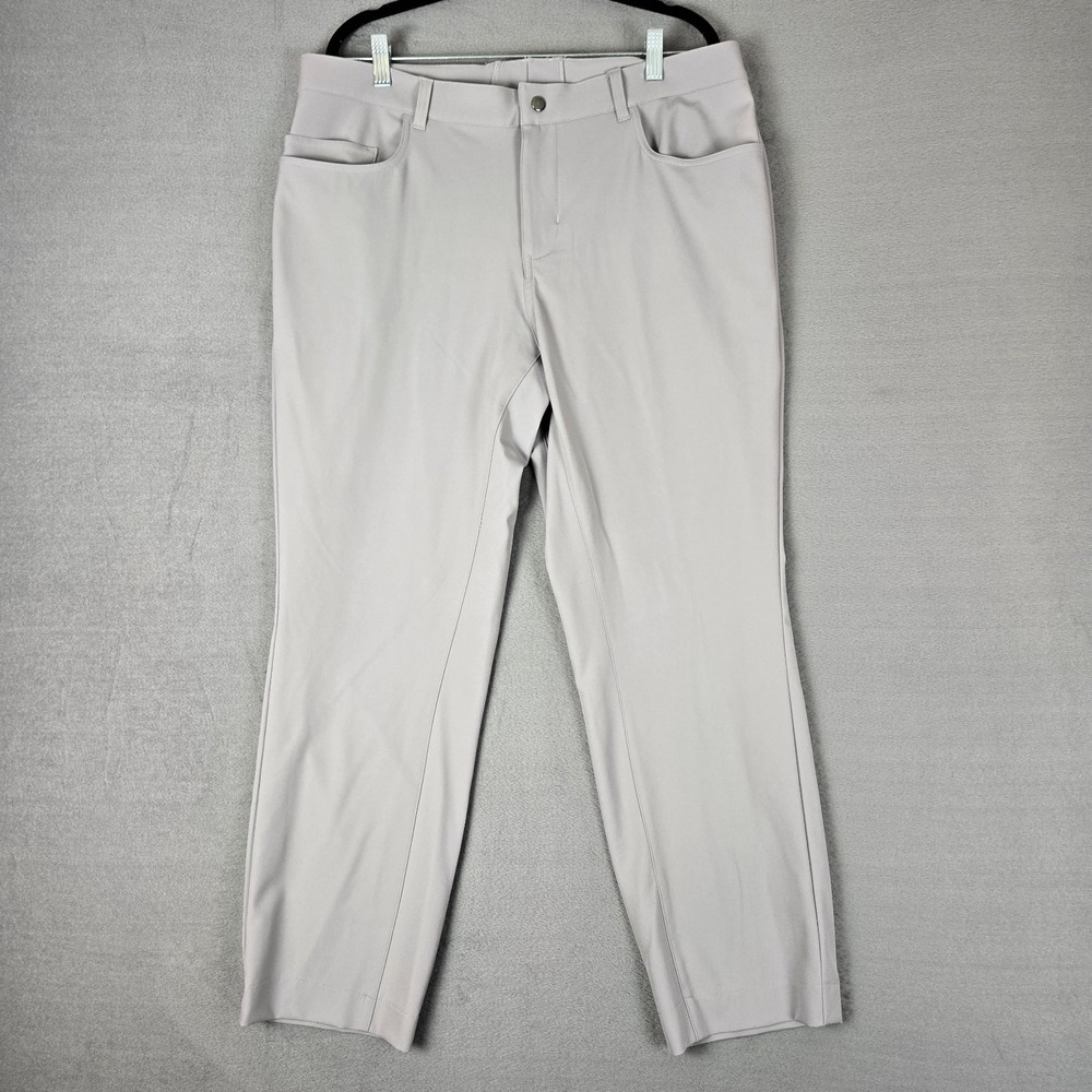 State And Liberty Pants Mens 38x28 Athletic‎ Fit Stretch Tech Chino Gray Preppy